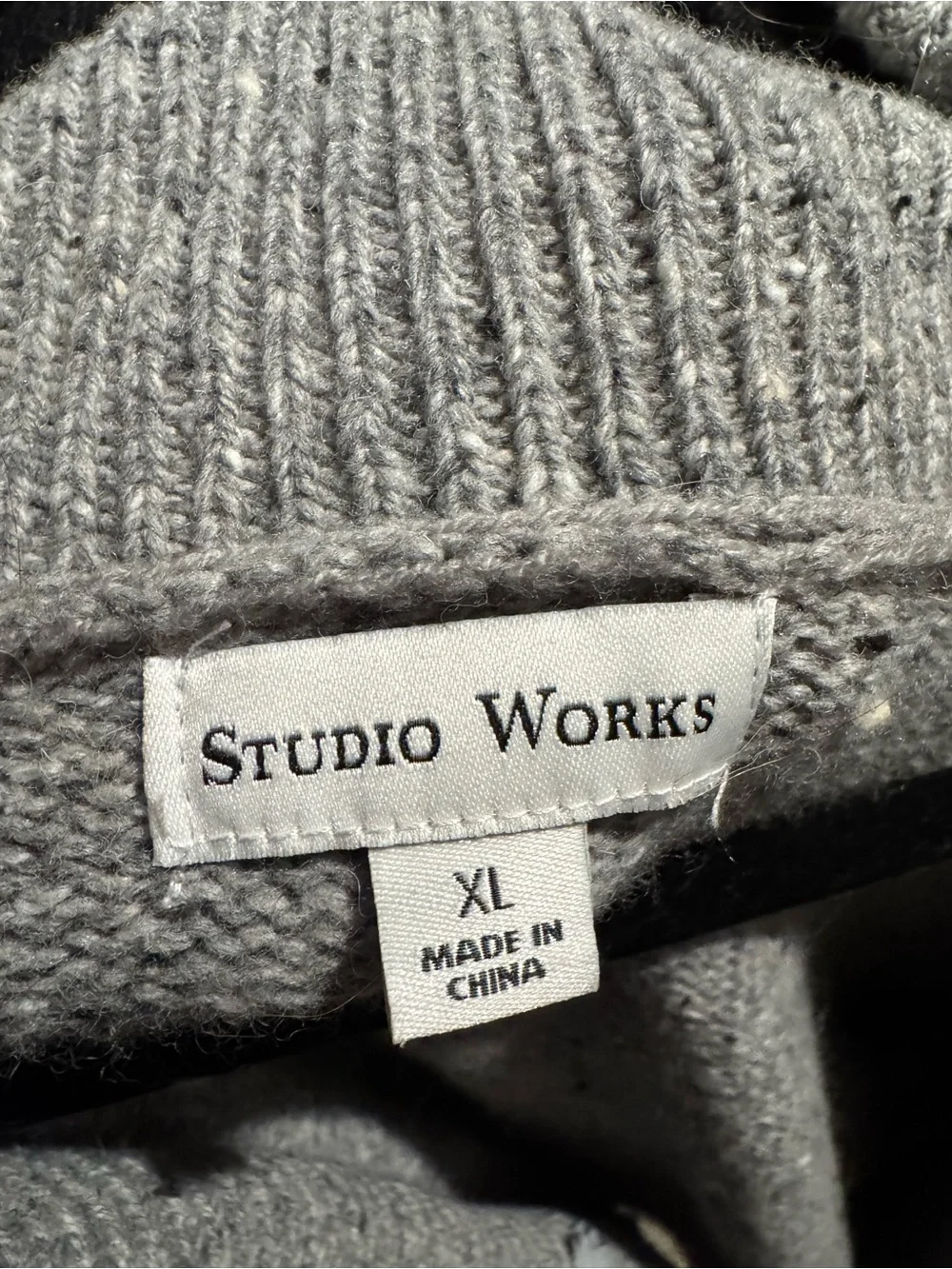 Gray Shawl Collar Women's Sweater Cardigan